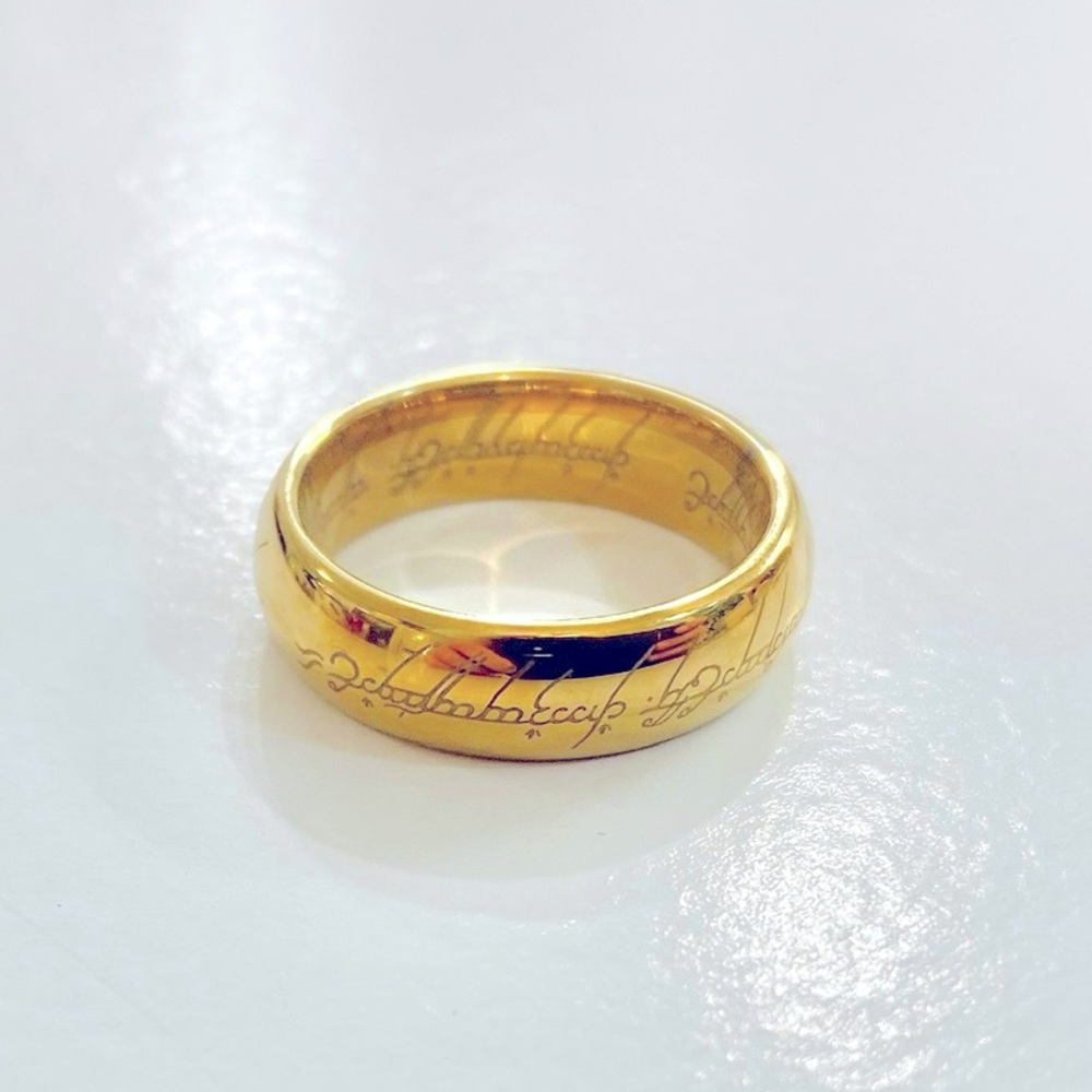 LOTR The One Ring, Size 7 ✨ Heavy, Gold Plated, Solid Metal